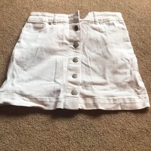 Forever 21 white denim skirt